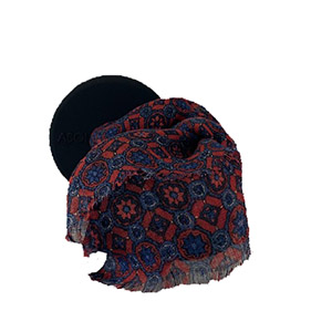 Sciarpa DIS. CRAVATTA 01 ROSSO <br/> 100% LINO